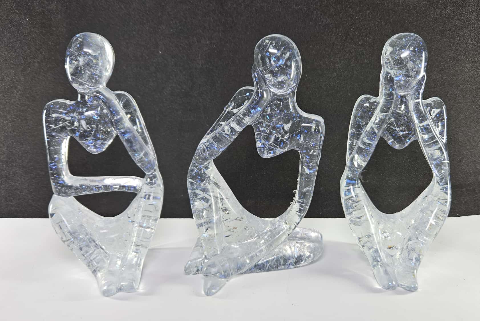 Three Thinkers In Clear Glass